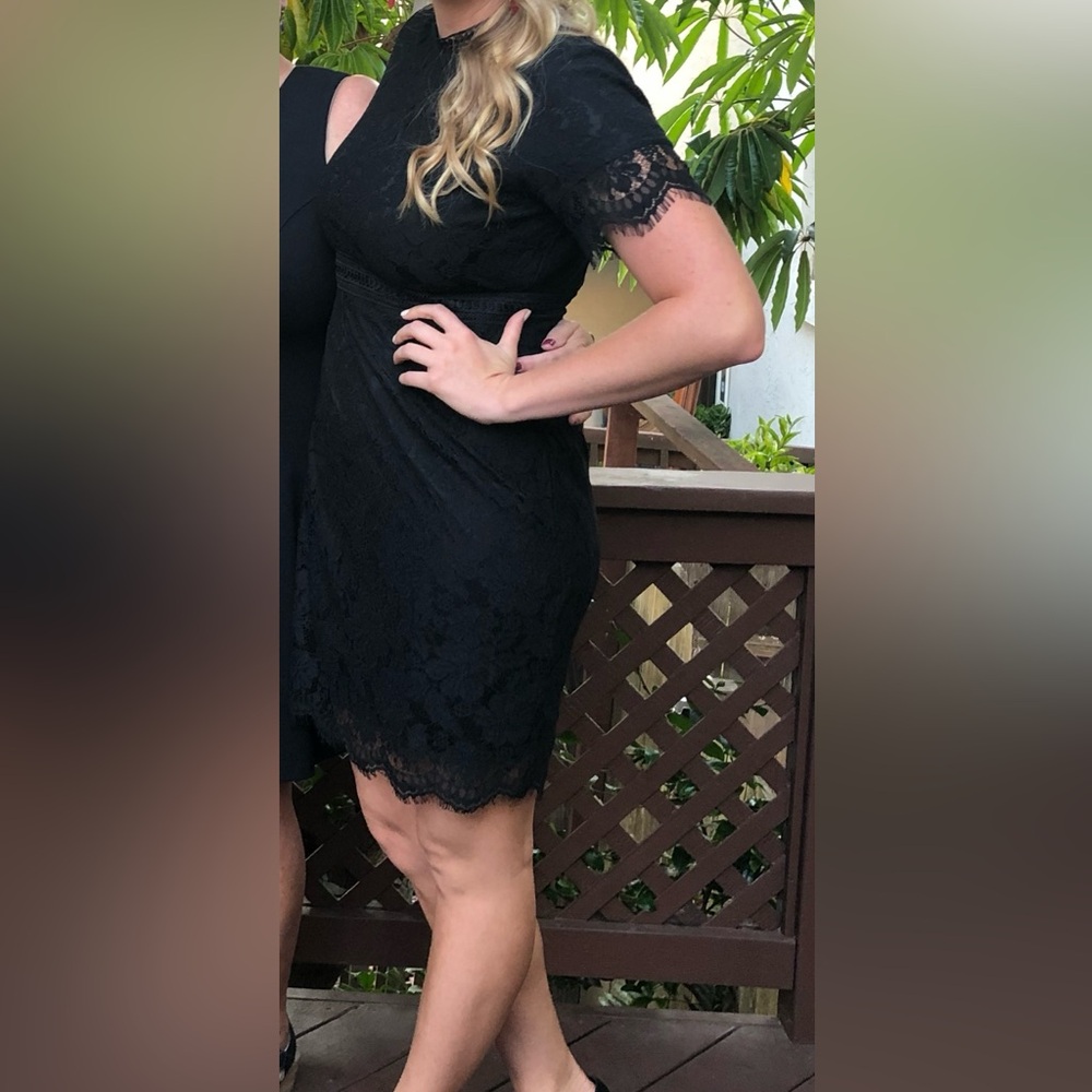 Black lace dress